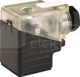 SVS 18mm 24-230V PG9 LED+mostek prostowniczy Wtyk zaworowy typ A skręcalny zaciski śrubowe