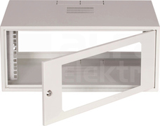 SZW SIMPLE 19 4Ux555x400mm biały IP30 Szafa rack wisząca drzwi z szybą