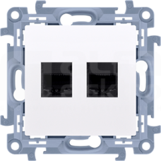 SIMON10 2xRJ45 kat.6 biały Gniazdo komputerowe podwójne