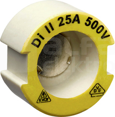 D SII/E27 500V 25A żółty Wkładka kalibrująca wkręcana