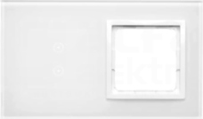 SIMON 54 Touch biały perła Panel dotykowy dwumodułowy
