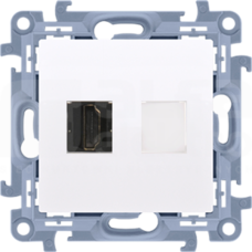 Simon 10 biały Gniazdo HDMI