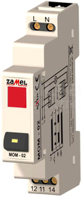 MOM-02-10 LED czerwony 230VAC Moduł sterujący monostabilny