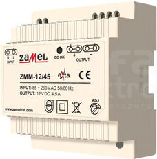 ZMM-12/45 12VDC 4,5A Zasilacz impulsowy