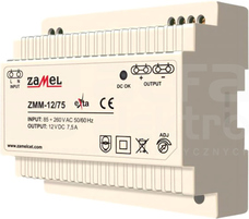 ZMM-12/75 12VDC 7,5A Zasilacz impulsowy