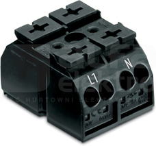 862-1562 czarny Blok zasilający 2x4mm2