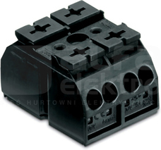 862-562 czarny Blok zasilający 2x4mm2