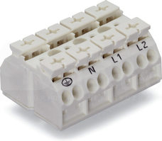 862-9694 biały Blok zasilający 4x4mm2
