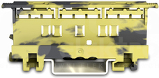 221-500/000-053 4mm2 ciemnoszary-żółty Adapter montażowy