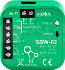 SBW-02 Sterownik bramy wi-fi dwukanałowy