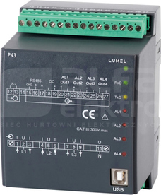 P43 I 5A(X/5) U 3x57,7/100V Przetwornik parametrów sieci