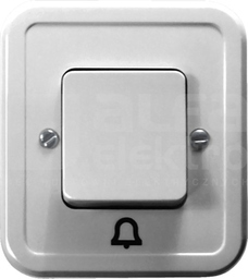 PI 6AX IP20 biały Przycisk zwierny dzwonek