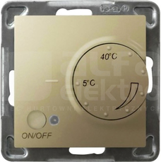 IMPRESJA złoty metalik Regulator temperatury z czujnikiem podpodłog.