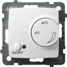 KARO biały Regulator temperatury z czujnikiem napow.