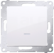 SIMON54 10AX biały Przycisk zwierny pojedynczy podświetlany LED