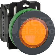 XB5FW35M5 fi30 230V 1NO+1NC pomarańczowy Przycisk płaski podświetlany LED
