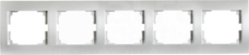 LOGI 02-1500-043 srebrny Ramka pięciokrotna pozioma