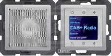 Q.x aluminium aksamit Radio Touch DAB+ z głośnikiem