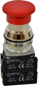 NEF30-DRPc 3X czerwony Przycisk dłoniowy ryglowany