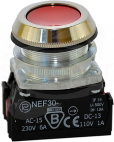 NEF30-Kc 2Y czerwony Przycisk sterowniczy kryty