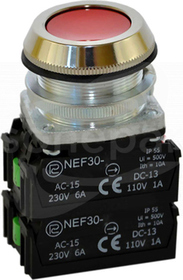 NEF30-Kc 4X czerwony Przycisk sterowniczy kryty