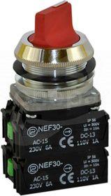 NEF30-Pc 2XY czerwony Przycisk pokrętny stab.0-I