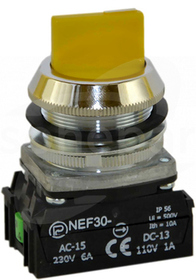 NEF30-Pg XY żółty Przycisk pokrętny stab.0-I