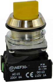NEF30-TPDg XY żółty Przycisk pokrętny 1-0-4