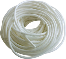 fi4-25mm 30m biały Wąż spiralny trudnopalny