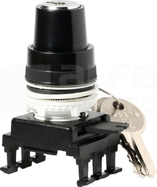 HJ85C3 czarny Napęd przełącznika z kluczem trzypołożeniowy