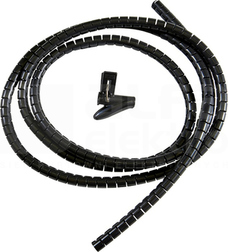 15-100 2m czarny (100szt) Wąż spiralny