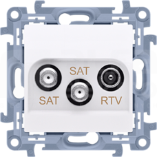 SIMON10 biały Gniazdo SAT-SAT-RTV końcowe