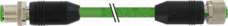 M12/M12 PUR-OB 4x0,5+2x0,25 1,8m CUBE67 zielony Przewód męski prosty/żeński prosty ekranowany