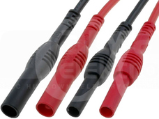 PVC 1,2m 10A czarny/czerwony Przewód pomiarowy