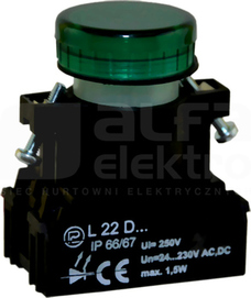 L22Dz 24-230VAC/DC zielony Lampka diodowa
