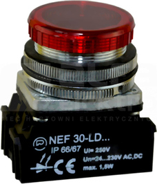 NEF30-LDc 24-230V czerw Lampka sygnalizac.diodowa