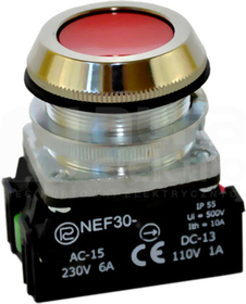 NEF30-Kc 2X czerwony Przycisk sterowniczy kryty