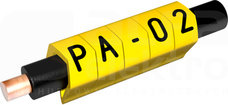 PA-2/4 żółty M (250szt) Oznacznik do przewodów dysk
