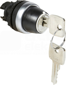 OSMOZ czarny Główka przycisku z kluczem trzypozycyjny