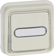 PLEXO55 IP55 biały Przycisk z etykietą podświetlany