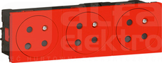M45 3X2P+Z 45st czerwony Gniazdo z blokadą zacisk automat.