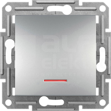 ASFORA aluminium Przycisk z podświetleniem zaciski śrubowe bez ramki