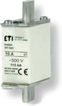 WT/NH-00C gG 25A 500V Wkładka topikowa przemysłowa zwłoczna