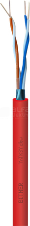 YnTKSYekw 4x2x0,8 czerwony Przewód do instalacji przeciwpożarowej