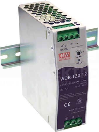 WDR-120-24 120W 24V/5,0A Zasilacz impulsowy