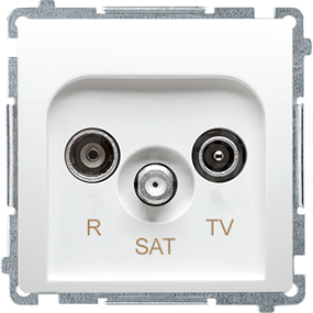 BASIC/M biały Gniazdo antenowe RTV-SAT końcowe