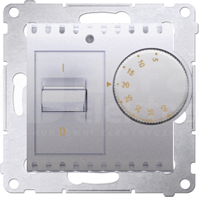 SIMON54 16(2)A srebrny mat Regulator temperatury z czujnikiem wewn