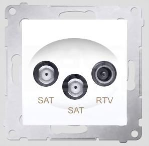 SIMON54 biały Gniazdo SAT-SAT-RTV