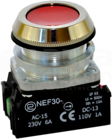 NEF30-Kc XY czerwony Przycisk sterowniczy kryty