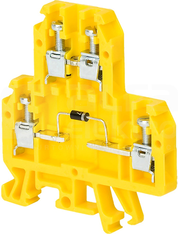 ZUG-G/22/E5R 600V żółty Złączka 1-torowa diodowa